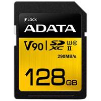 Adata Premier ONE UHS-II U3 V90 Class 10 290MBps SDXC - 128GB کارت حافظه‌ SDXC ای دیتا مدل Premier ONE V90 کلاس 10 استاندارد UHS-II U3 سرعت 290MBps ظرفیت 128 گیگابایت