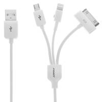 Pisen Ap03-400 Three In One USB To microUSB/Lightning/30-Pin Cable 0.5m کابل تبدیل USB به microUSB/لایتنینگ/30-پین پایزن مدل Ap03-400 Three In One طول 0.5 متر