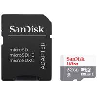 SanDisk Ultra UHS-I U1 Class 10 80MBps 533X microSDHC With Adapter - 32GB کارت حافظه microSDHC سن دیسک مدل Ultra کلاس 10 استاندارد UHS-I U1 سرعت 80MBps 533X همراه با آداپتور SD ظرفیت 32 گیگابایت
