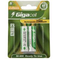 Gigacell NI-MH Ready To Use Rechargeable AA Battery Pack Of 2 - باتری قلمی قابل شارژ گیگاسل مدل NI-MH Ready To Use بسته 2 عددی