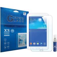 XS Tempered Glass Screen Protector For Samsung Galaxy Tab 3 Lite 7.0 With XS LCD Cleaner - محافظ صفحه نمایش شیشه ای ایکس اس مدل تمپرد مناسب برای تبلت سامسونگ Galaxy Tab 3 Lite 7.0 به همراه اسپری پاک کننده صفحه XS