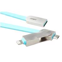 Joway LI85 USB to MicroUSB/Lightning Cable 1m کابل تبدیل USB به MicroUSB و لایتنینگ جووی مدل LI85 به طول 1 متر