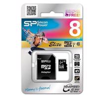 Silicon Power Elite UHS-I U1 Class10 45MBps MicroSD With Adapter - 8GB کارت حافظه سیلیکون پاور مدل الیت UHS-I Class10 8GB 45MBs به همراه آداپتور تبدیل - 8GB