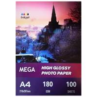 کاغذ عکس مگا مدل High Glossy 180gr سایز A4 بسته 100 عددی