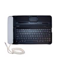 Apple bluetooth Keyboard with telephone handset For iPad 3 - کیبورد بی سیم تبلت مدل ip-090 به همراه گوشی مناسب برای آی پد 3