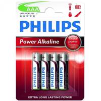 Philips Power Alkaline LR03-MICRO AAA Battery Pack of Four - باتری نیم قلمی فیلیپس مدل Power Alkaline LR03-MICRO بسته 4 عددی