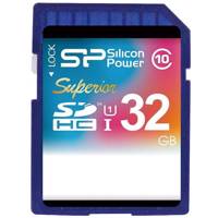Silicon Power SDHC Class 10 Superior UHS-I - 32GB کارت حافظه ی SDHC سیلیکون پاور UHS-I کلاس 10 سوپریر - 32 گیگابایت