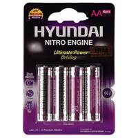 Hyundai Premium Alkaline AA Battery Pack Of 4 - باتری قلمی هیوندای مدل Premium Alkaline بسته 4 عددی
