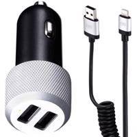 Just Mobile Highway Max Deluxe Car Charger with Lightning - شارژر فندکی جاست موبایل مدل Highway Max Deluxe همراه با کابل لایتنینگ