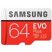 Samsung Evo Plus UHS-I U3 Class 10 100MBps microSDXC 64GB کارت حافظه microSDXC سامسونگ مدل Evo Plus کلاس 10 استاندارد UHS-I U3 سرعت 100MBps ظرفیت 64 گیگابایت