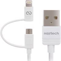 Naztech Hybrid USB To Lightning/microUSB Cable 1.8m کابل تبدیل USB به لایتنینگ/microUSB نزتک مدل Hybrid طول 1.8 متر