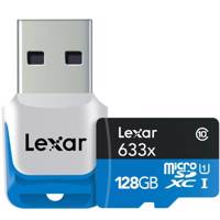 Lexar High-Performance UHS-I U1 Class 10 633X microSDXC With USB 3.0 Reader - 128GB کارت حافظه microSDXC لکسار مدل High-Performance کلاس 10 استاندارد UHS-I U1 سرعت 633X همراه با ریدر USB 3.0 ظرفیت 128 گیگابایت