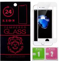 LION 3D Full Cover Glue Glass Screen Protector For Apple iPhone 8 محافظ صفحه نمایش شیشه ای لاین مدل 3D Full Cover مناسب برای گوشی اپل آیفون 8
