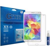XS Tempered Glass Screen Protector For Samsung Galaxy Tab S 8.4 With XS LCD Cleaner - محافظ صفحه نمایش شیشه ای ایکس اس مدل تمپرد مناسب برای تبلت سامسونگ Galaxy Tab S 8.4 به همراه اسپری پاک کننده صفحه XS