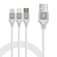 Zeceen T33 USB To Lightning And microUSB And type-c Cable 1.2m کابل تبدیل USB به لایتنینگ و microUSB و type-c زیکن مدل T33 به طول 1.2 متر