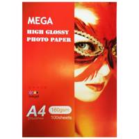 کاغذ عکس مگا مدل High Glossy 160gr سایز A4 بسته 100 عددی