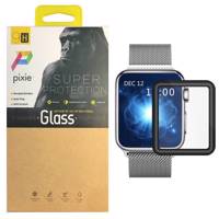 Pixie 3D Full Glue Glass Screen Protector For Apple Watch 38mm محافظ صفحه نمایش تمام چسب شیشه ای پیکسی مدل 3D مناسب اپل واچ سایز 38 میلی متر