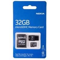 Nokia MU45 Class 4 microSDHC With Adapter - 32GB کارت حافظه microSDHC نوکیا مدل MU-45 کلاس 4 به همراه آداپتور SD ظرفیت 32 گیگابایت