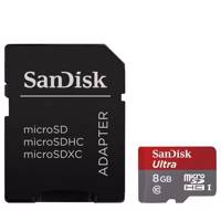 Sandisk Ultra UHS-I U1 Class 10 48MBps 320X microSDHC With Adapter - 8GB - کارت حافظه microSDHC سن دیسک مدل Ultra کلاس 10 استاندارد UHS-I U1 سرعت 48MBps 320X به همراه آداپتور SD ظرفیت 8 گیگابایت