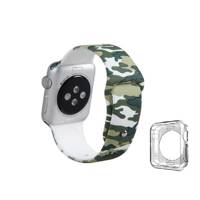 Army Model Silicone Band With a TPU Cover Suitable for Apple Watch 42mm بند سیلیکونی مدلArmy به همراه یک عدد کاور TPU مناسب برای اپل واچ 42 میلی متری