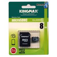 Kingmax Class 10 microSDHC With Adapter - 8GB - کارت حافظه microSDHC کینگ مکس کلاس 10 به همراه آداپتور SD ظرفیت 8 گیگابایت