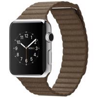 Apple Watch 42mm Steel Case With Light Brown Leather Loop Medium Band ساعت هوشمند اپل واچ مدل 42mm Steel Case With Light Brown Leather Loop Medium Band