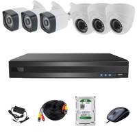 AHD Photon RRetail Commercial And Residential 6 Camera Surveillance Network Video Recorder سیستم امنیتی ای اچ دی فوتون کاربری مسکونی فروشگاهی 6 دوربین