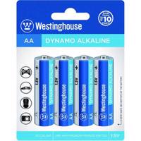 Westinghouse Dynamo Alkaline AA Battery Pack of Four باتری قلمی وستینگ هاوس مدل Dynamo Alkaline بسته‌ی 4 عددی