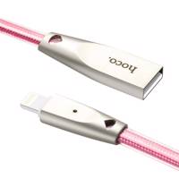 Hoco U9 Zinc Alloy Jelly Knitted Lightning Cable 1.2m کابل تبدیل USB به لایتنینگ هوکو مدل U9 Zinc Alloy Jelly Knitted طول 1.2 متر