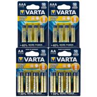 Varta LongLife Alkaline AAA And AA Battery Pack of 16 باتری قلمی و نیم قلمی وارتا مدل LongLife Alkaline بسته 16 عددی