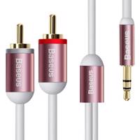 Baseus E36 3.5mm To 2RCA Cable 1.5m - کابل انتقال صدا 3.5 میلی متری به 2RCA طول 1.5 متر