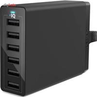Anker A2123 PowerPort 6 60W 6-Port USB Wall Charger شارژر دیواری 60 وات 6 پورت انکر مدل A2123 Powerport 6