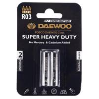 Daewoo Super Heavy Duty AAA Battery Pack of 2 - باتری نیم قلمی دوو مدل Super Heavy Duty بسته 2 عددی