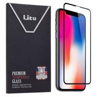 Litu Full Flat Edge New Edition Hardness For iPhone X محافظ صفحه نمایش شیشه ای لیتو مدل Full Flat Edge New Edition Hardness مناسب برای گوشی آیفون X/10