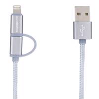 Cabbrix USB To Lightning/microUSB Cable 2m - کابل تبدیل USB به لایتنینگ/MicroUSB کابریکس طول 2 متر