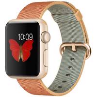 Apple Watch 38mm Gold Aluminum Case With Gold/Red Nylon Band - ساعت هوشمند اپل واچ اسپرت مدل 38mm Aluminum Case With Gold Woven Nylon