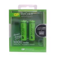 باتری قلمی قابل شارژ سایز AA جی پی مدل ReCyko Plus 1000mAh بسته 2 عددی
