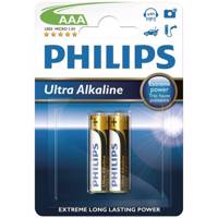 Philips Ultra Alkaline AAA Battery Pack Of 2 - باتری نیم قلمی فیلیپس مدل Ultra Alkaline بسته 2 عددی