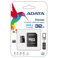 Adata Premier UHS-I Class 10 30MBps microSDHC With Adapter - 32GB کارت حافظه‌ microSDHC ای دیتا مدل Premier کلاس 10 استاندارد UHS-I U1 سرعت 30MBps همراه با آداپتور تبدیل ظرفیت 32 گیگابایت