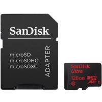 SanDisk Ultra UHS-I U1 Class 10 80MBps 533X microSDXC With Adapter - 128GB - کارت حافظه microSDXC سن دیسک مدل Ultra کلاس 10 استاندارد UHS-I U1 سرعت 80MBps 533X همراه با آداپتور SD ظرفیت 128 گیگابایت