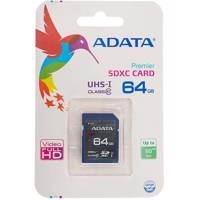 Adata Premier UHS-I U1 Class 10 50MBps SDXC - 64GB - کارت حافظه SDXC ای دیتا مدل Premier کلاس 10 استاندارد UHS-I U1 سرعت 50MBps ظرفیت 64 گیگابایت