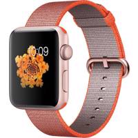 Apple Watch 2 42mm Rose Gold Aluminum Case With Orange Nylon Band - ساعت هوشمند اپل واچ 2 مدل 42mm Rose Gold Aluminum Case With Orange Nylon Band