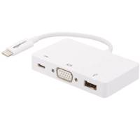 AmazonBasics L6LUD002-CS-R USB-C to USB /USB-C/VGA Adapter مبدل USB-C به USB /USB-C/VGA آمازون بیسیکس مدل L6LUD002-CS-R