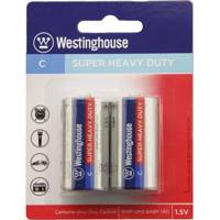 Westinghouse Super Heavy Duty C Battery Pack of 2 باتری سایز متوسط وستینگ هاوس مدل Super Heavy Duty بسته‌ی 2 عددی