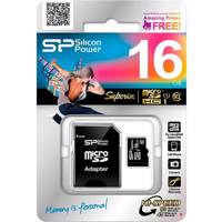 Silicon Power Superior UHS-I U1 Class 10 90MBps microSDHC With Adapter - 16GB کارت حافظه microSDHC سیلیکون پاور مدل Superior کلاس 10 استاندارد UHS-I U1 سرعت 90MBps همراه با آداپتور SD ظرفیت 16 گیگابایت