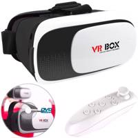 VR Box VR Box 2 Virtual Reality Headset With Game Pad With LED Watch - هدست واقعیت مجازی وی آر باکس مدل VR Box 2 به همراه ریموت کنترل بلوتوث و DVD حاوی اپلیکیشن و LED Watch هدیه