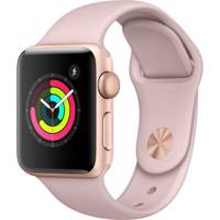 Apple Watch Series 3 GPS 38mm Gold Aluminum Case with Pink Sand Sport Band ساعت هوشمند اپل واچ 3 مدل 38mm Gold Aluminum Case with Pink Sand Sport Band