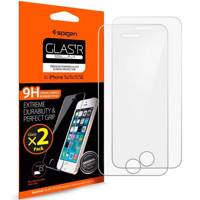Spigen GLAS.tR SLIM Screen Protector For Apple iPhone SE محافظ صفحه نمایش شیشه ای اسپیگن مدل GLAS.tR Slim مناسب برای گوشی موبایل آیفون SE