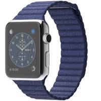 Apple Watch 42mm Stainless Steel Case With Large Bright Blue Leather Loop ساعت مچی هوشمند اپل واچ مدل 42mm Stainless Steel Case With Large Bright Blue Leather Loop
