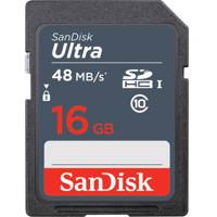 Sandisk Ultra UHS-I Class 10 48MBps SDHC Card 16GB - کارت حافظه SDHC سن دیسک مدل Ultra کلاس 10 استاندارد UHS-I سرعت 48MBps ظرفیت 16 گیگابایت